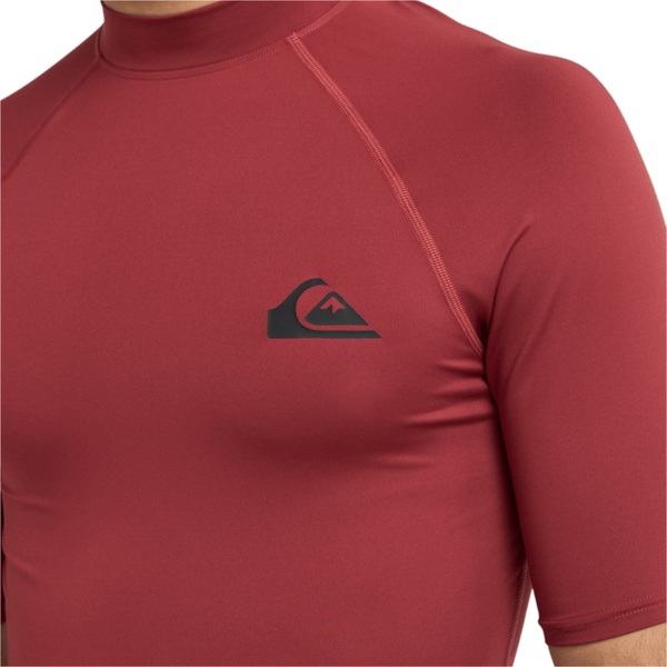 2026 Quiksilver Da Uomo Everyday Canotta In Lycra A Maniche Corte UPF50 AQYWR03130 - Burnt Russet